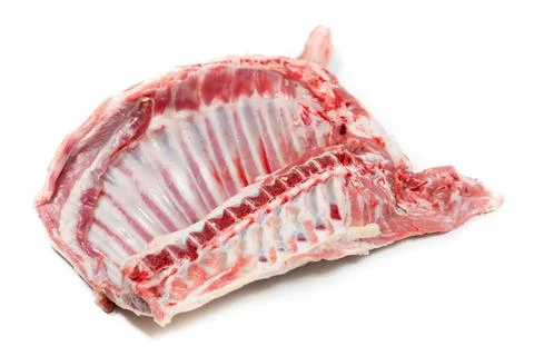 Rack of lamb in a white background Stock Photos