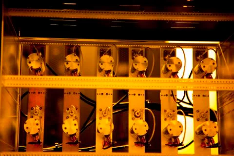 Rack mounted servers Foto stock