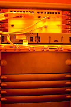 Rack mounted servers Stock Photos