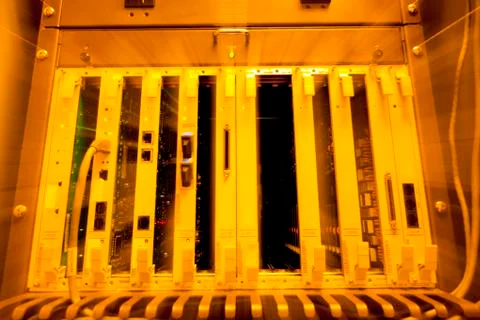 Rack mounted servers Foto stock