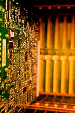 Rack mounted servers Stock Photos