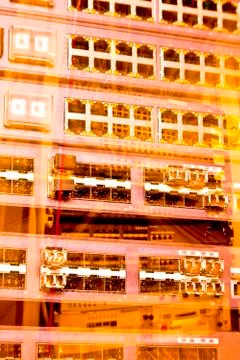 Rack mounted servers Stock Photos