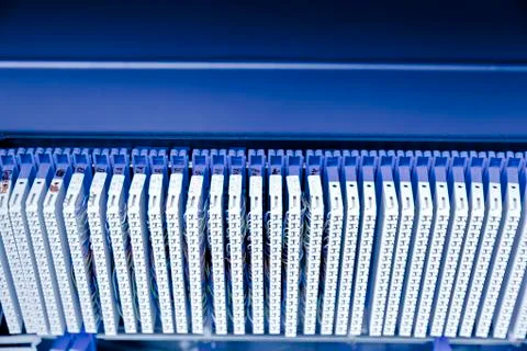 Rack mounted servers Foto stock