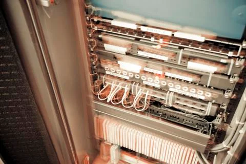 Rack mounted servers Foto stock