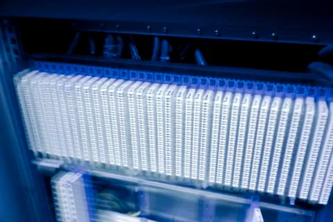 Rack mounted servers Foto stock