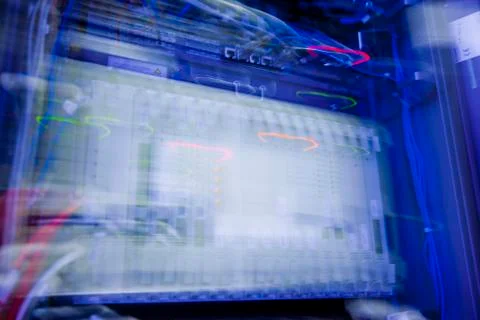 Rack mounted servers Stock Photos