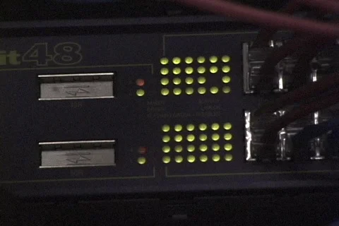 Rack With Network Switch Stock-Footage 510801