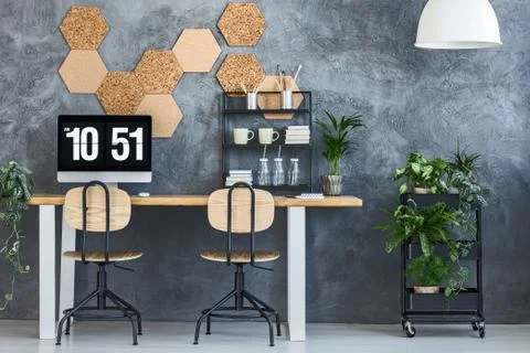 Rack with plants Stock Photos