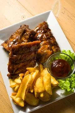 Rack of pork ribs Stock Photos