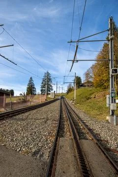 Rack railroad to the summit Stock Photos