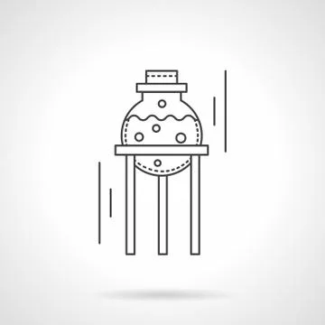 Rack with reactant flat line vector icon Ilustración de archivo