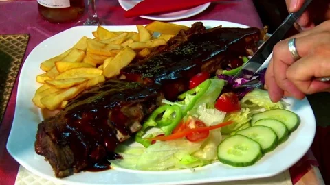 A Rack of Ribs. 스톡 동영상 98243001