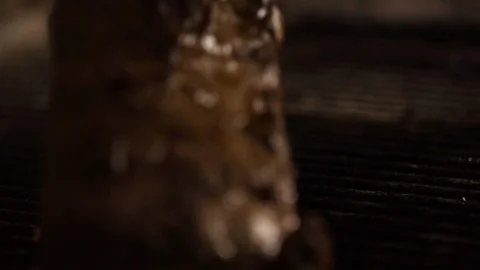 Rack of ribs on the grill Stock Footage 127432762