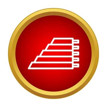 Rack of ribs outlining concept in red circle icon Stock Illustration