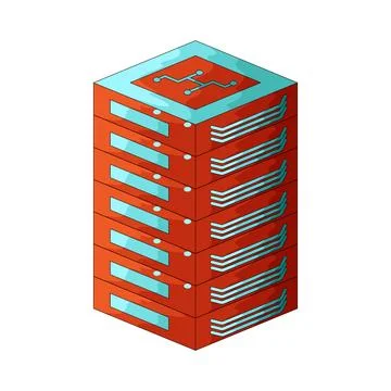 Rack Server illustration Stockillustratie