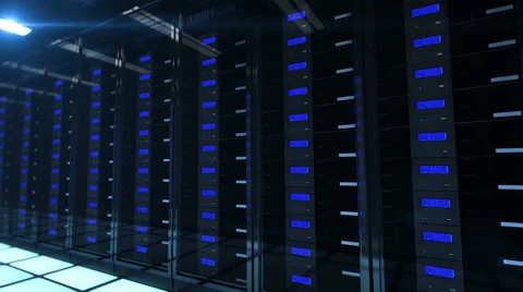 Rack servers in data center. 4k Stock Footage 66364722