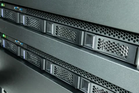 Rack Servers in Data Center Stock Photos