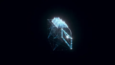 Rack of spices hologram Rotating Stock Footage 154757278