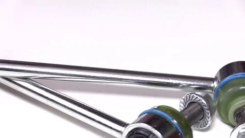 Rack suspension stabilizer on a white background looped Stock Footage 72128736