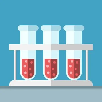 Rack with test tubes Stock Illustration