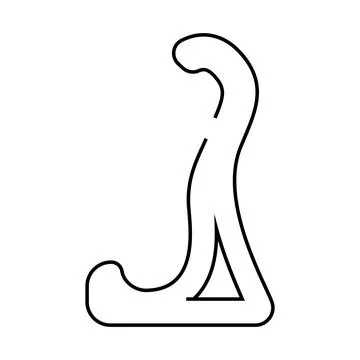 Rack for violin line icon vector illustration Illustrazione stock