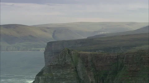 Rack Wick Bay From Behind Cliff Edge, Hoy Stock Footage 65199562