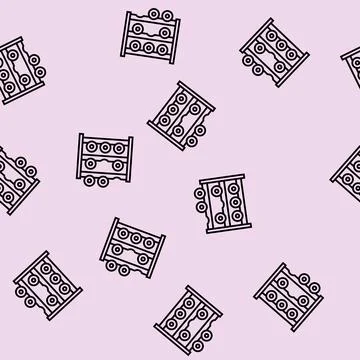 Rack wine line seamless pattern Stock Illustration