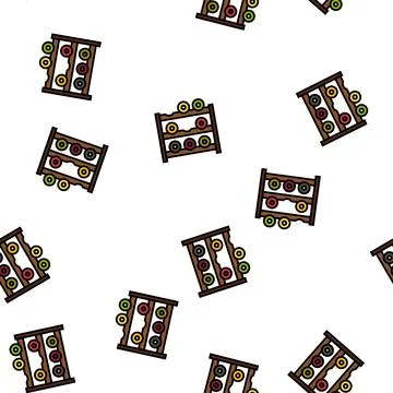 Rack wine vector seamless pattern 스톡 일러스트