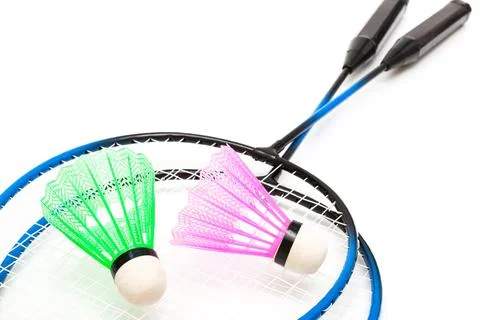 A racket and shuttlecock Stock-Fotos