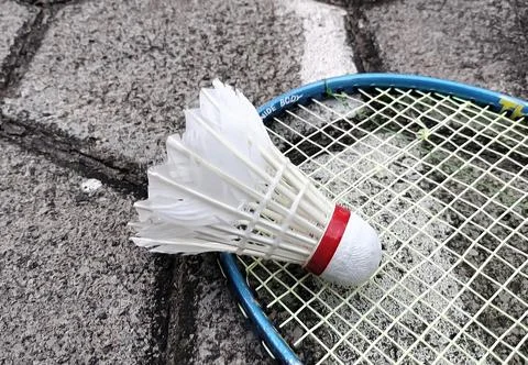Racket and shuttlecock Stock Photos