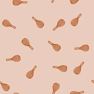 Racket game badminton line vector seamless pattern Illustrazione stock