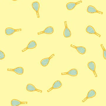Racket game badminton vector seamless pattern Stock Illustration