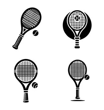 Racket silhouettes Stock Illustration