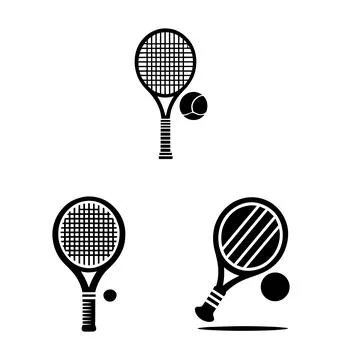 Racket silhouettes Illustrazione stock
