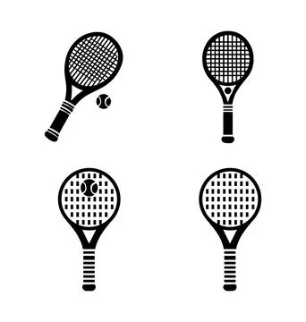 Racket silhouettes Stock Illustration
