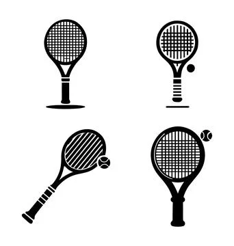 Racket silhouettes Stock Illustration