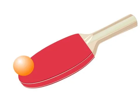 Racket for table tennis Stock Illustration