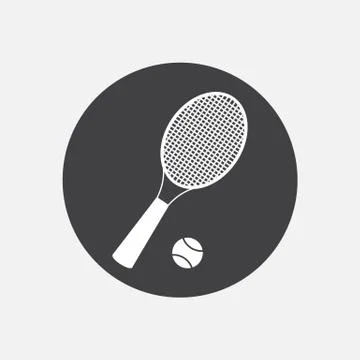 Racket tennis icon Stock Illustration