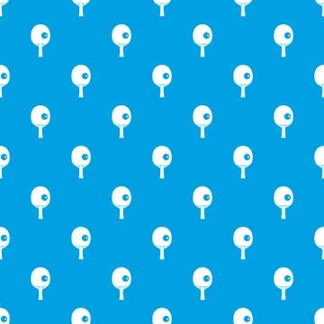 Rackets and ball for playing table tennis pattern seamless blue Stock Illustration