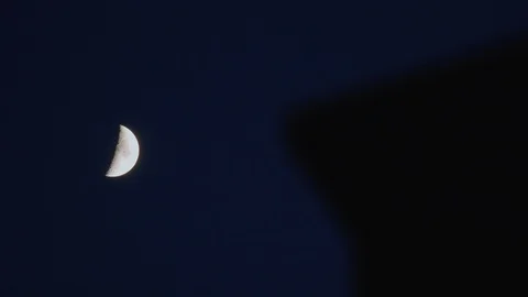 Racking focus to the Moon Stock Footage 101872061