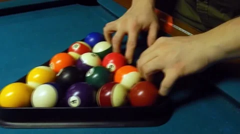 Racking pool balls Stock Footage 45358270