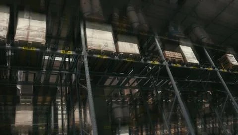 Racking System in Distribution Warehouse Foto stock