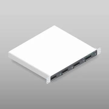 Rackmount server, isometric detailed icon Stock Illustration