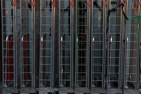 Racks next to racks Foto stock