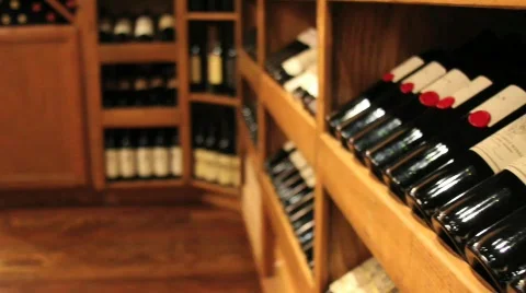 Racks of wine in a winery Stock Footage 618895