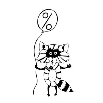 Racoon 1 Stock Illustration