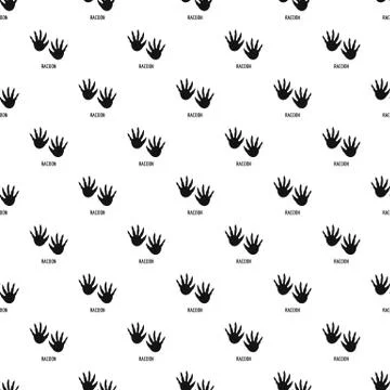 Racoon step pattern seamless Stock Illustration