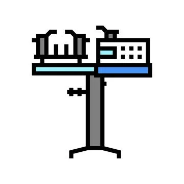 Racquet stringing machine color icon vector illustration Stock Illustration