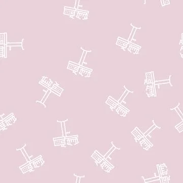 Racquet stringing machine line seamless pattern Stock Illustration