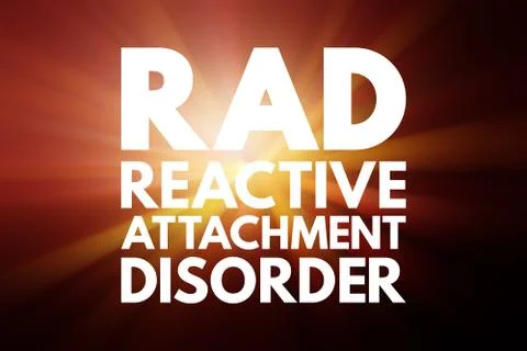 RAD - Reactive Attachment Disorder acronym, medical concept background Stock Illustration
